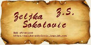 Željka Sokolović vizit kartica